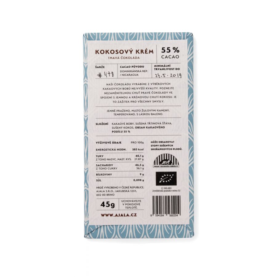 Čokolada Ajala Coco krema 55%