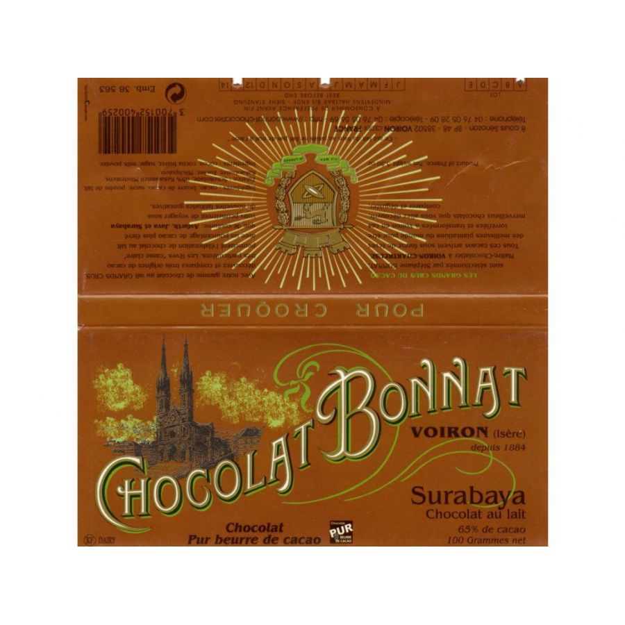 Bonnat Surabaya mliječna čokolada 65%