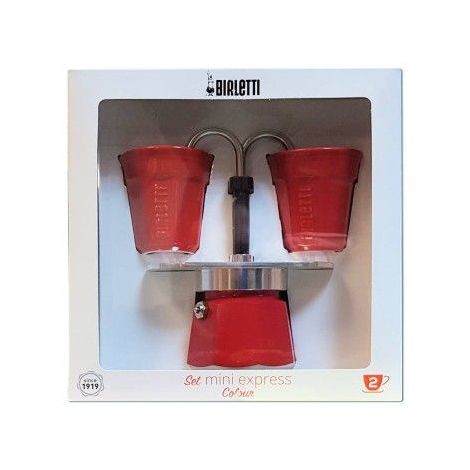 Bialetti Mini Express poklon set 2 šalice crvene boje