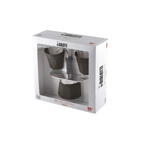 Bialetti Mini Express poklon-set za 2 šalice – crni
