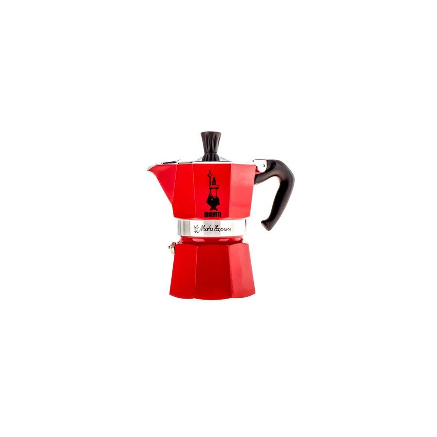 Bialetti Moka Express 3 moka kuhalo crveno
