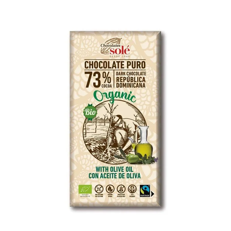 Chocolates Solé - 73% organska čokolada s maslinovim uljem