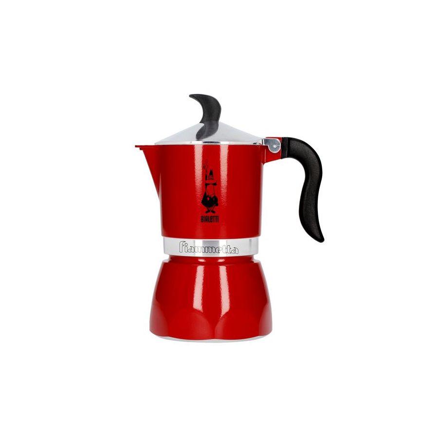 Bialetti Fiammetta moka lončić, 3 šalice – svijetlocrveni