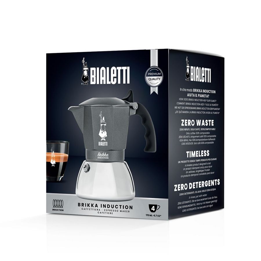 Kuhalo za vodu Bialetti Brikka Induction 4 sivo