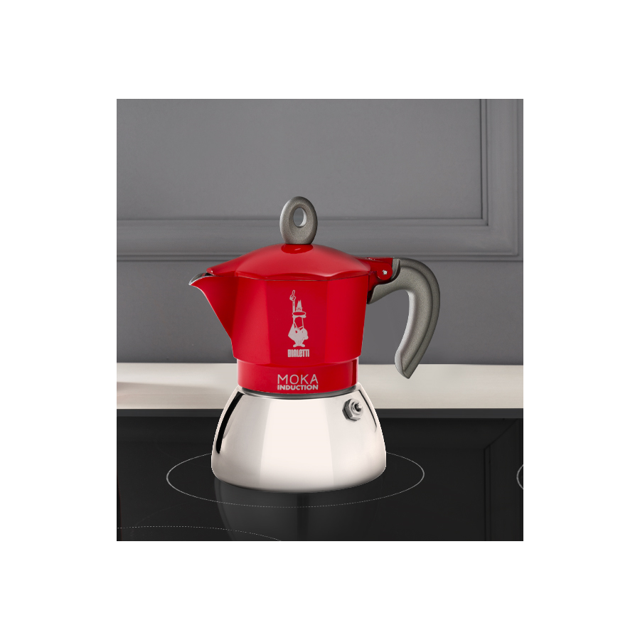 Bialetti Moka Induction 4 šalice crvena NOVO