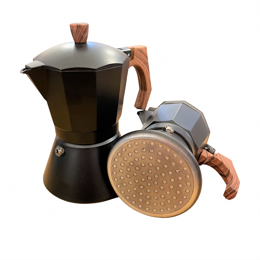 Moka kuhalo za vodu Kaffia Black 3 šalice