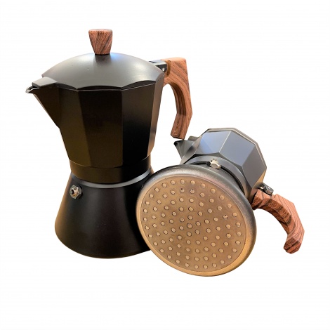 Moka kuhalo za vodu Kaffia Black 3 šalice