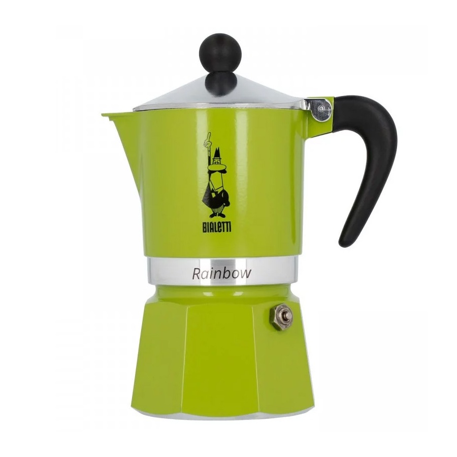 Bialetti Rainbow 3 zeleni moka čajnik