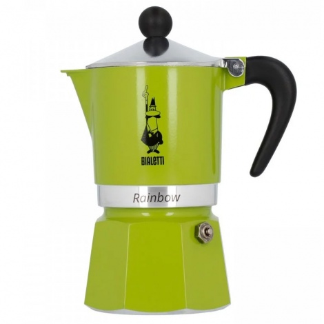 Bialetti Rainbow 3 zeleni moka čajnik