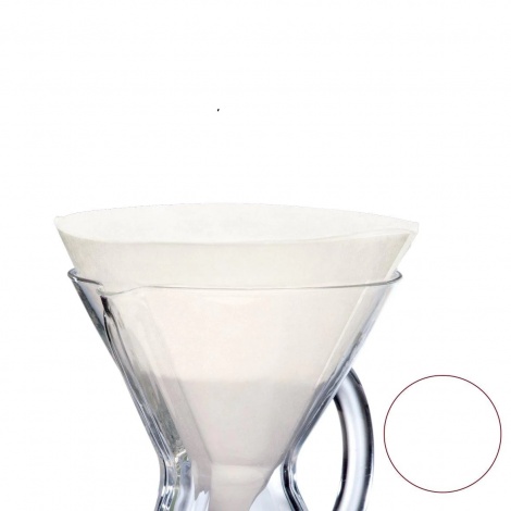 Bijeli papirnati filtri Chemex za 4–13 šalica – unfolded