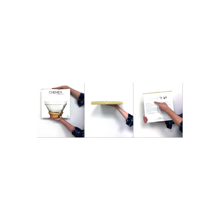 Bijeli papirnati filtri Chemex za 4–13 šalica – unfolded