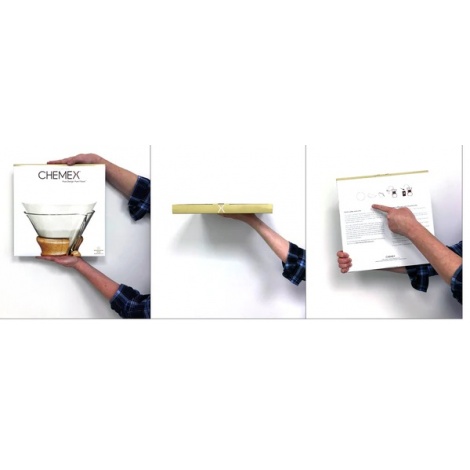 Bijeli papirnati filtri Chemex za 4–13 šalica – unfolded