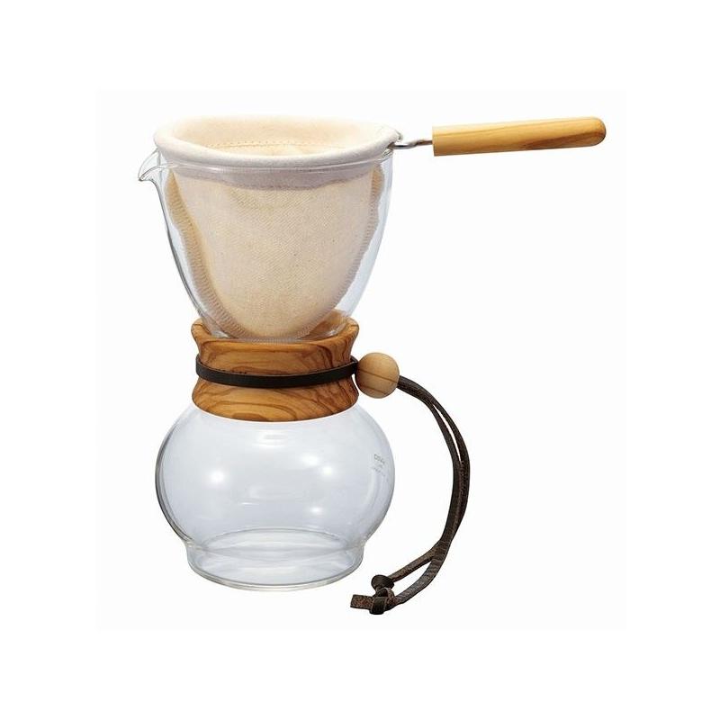 Drip Pot Hario Woodneck Olive Wood na 4 šálky