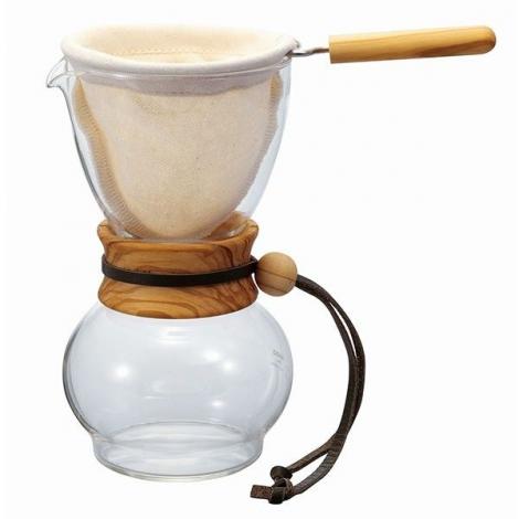 Drip Pot Hario Woodneck Olive Wood na 4 šálky