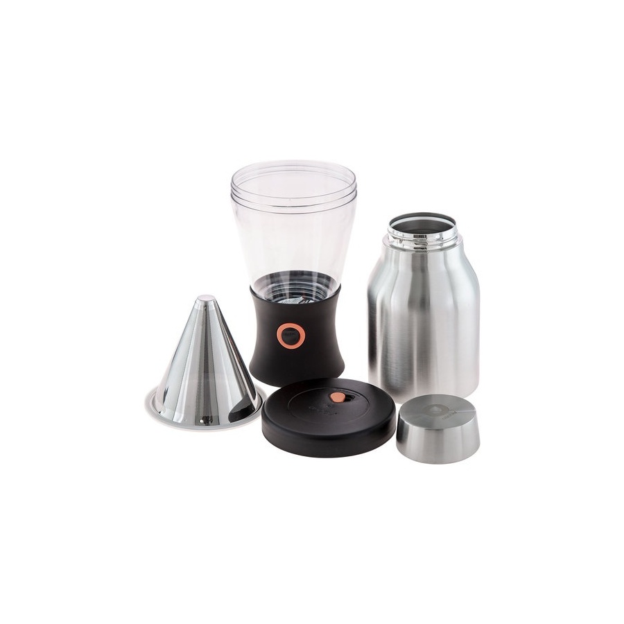 Asobu Cold Brewer - aparat za kavu za ledenu i toplu kavu - srebrni