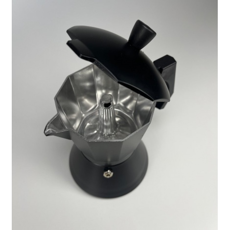 Moka kuhalo za vodu Kaffia Black 6 šalica