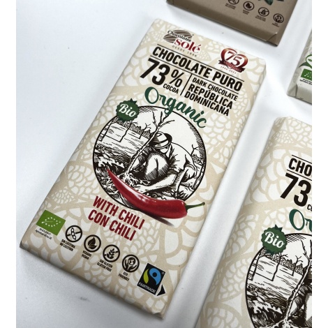 Chocolates Solé - 73% organska čokolada s čilijem