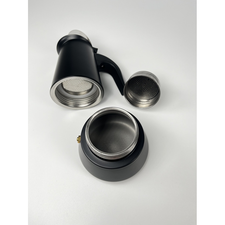 Kaffia Black inox moka lončić za 4 šalice