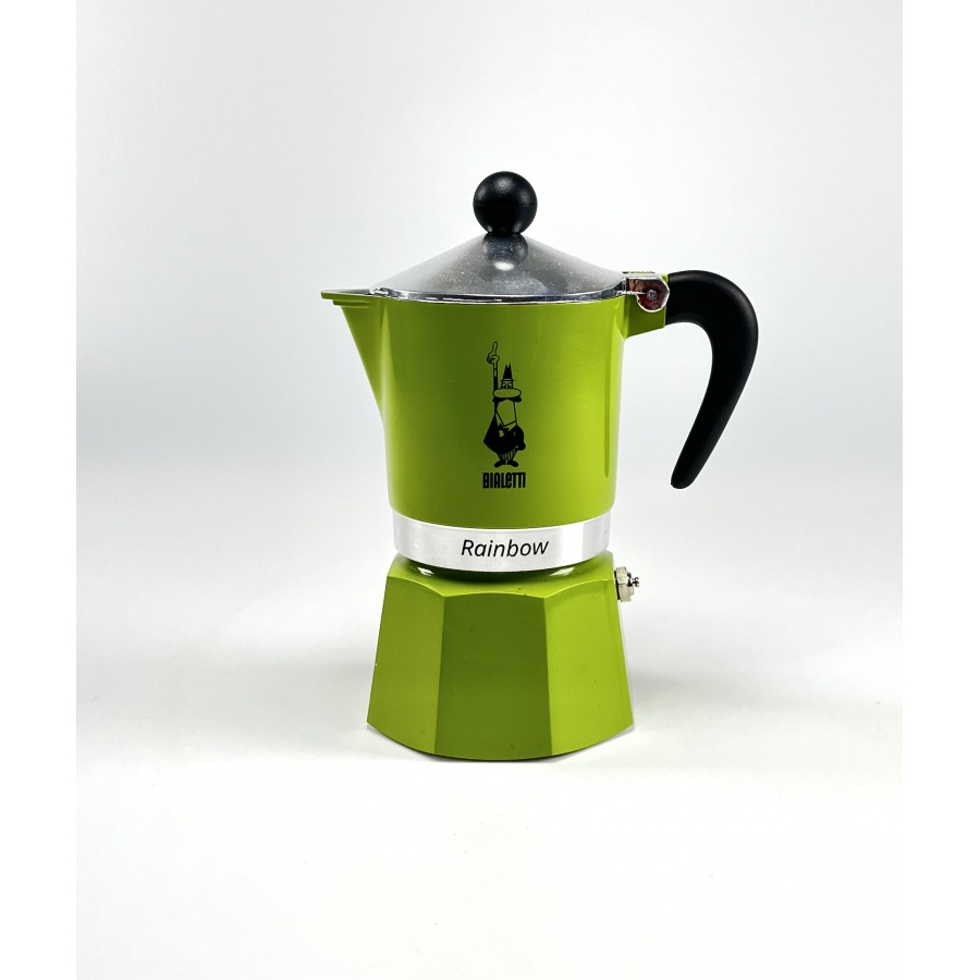 Bialetti Rainbow moka lončić za 3 šalice – zeleni