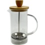 Frenchpress čajnik s elementima od bambusa zapremine 400 ml za besprijekornu pripremu pune filtrirane kave.