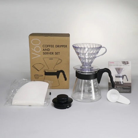 Hario V60 Pour Over Craft - crni (VCND-02B-EX)