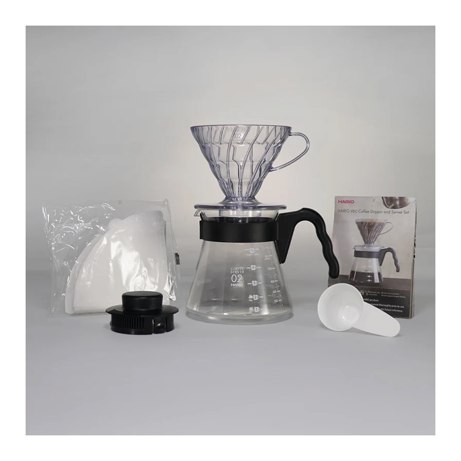 Hario V60 Pour Over Craft - crni (VCND-02B-EX)