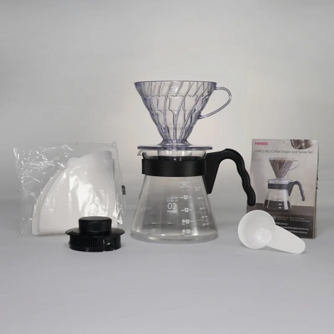 Hario V60 Pour Over Craft - crni (VCND-02B-EX)