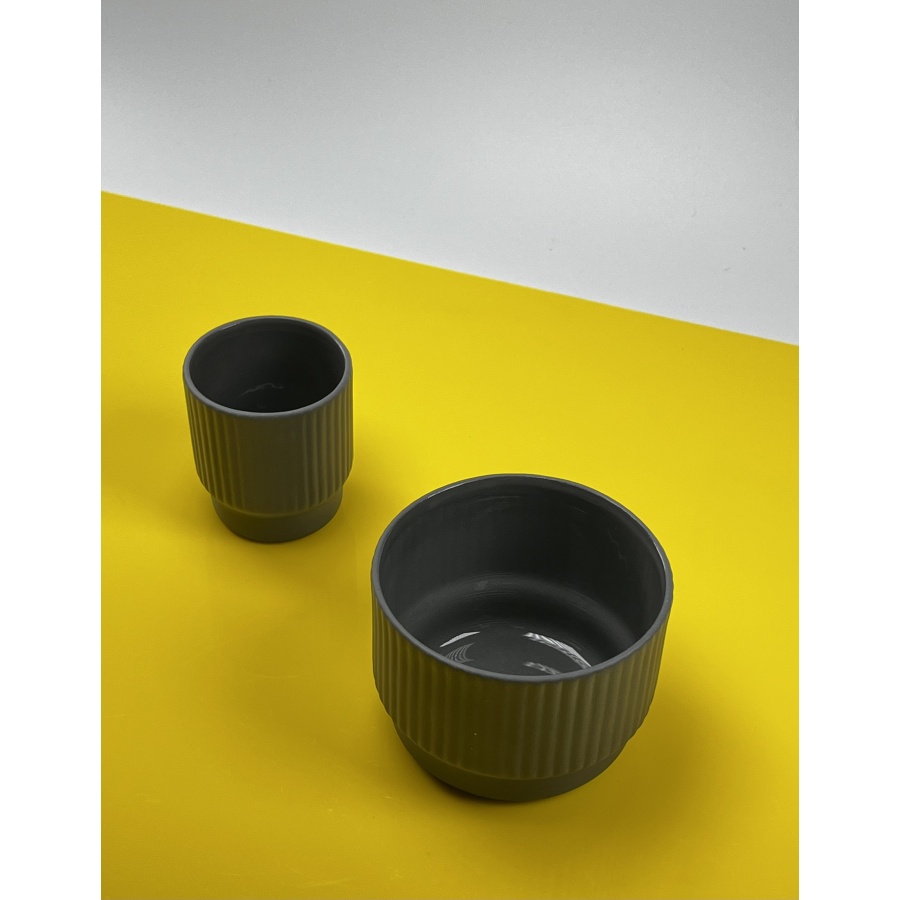 šalica Kaffia Style Espresso 80 ml - tamnosiva