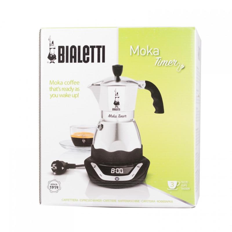 Bialetti Moka Timer 3 električni moka kuhalo