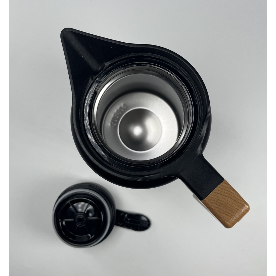 Kaffia 2l termos s drvenom ručkom - CRNA