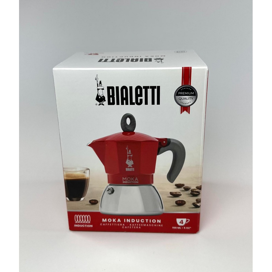 Bialetti Moka Induction 4 šalice crvena – KORIŠTENO / POPUST