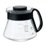 Stakleni Hario V60 Range Server za posluživanje filter kave, prikladan i za mikrovalnu pećnicu. Zapremina: 360 ml.