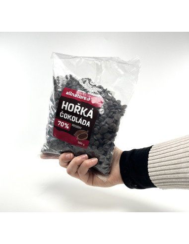 Allnature tamna čokolada 70% čokoladne pločice 500 g