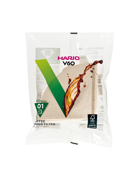 Hario V60-01 filteri, 100 kom., nebijeljeni