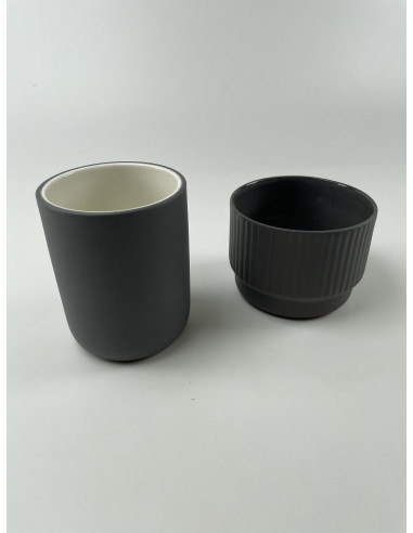 Kaffia Style visoka šalica 200 ml - tamno siva