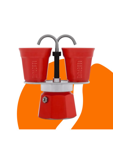 Bialetti Mini Express poklon set 2 šalice crvene boje