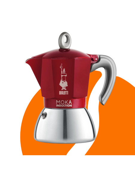 Bialetti Moka Induction 6 šalica crvena NOVO