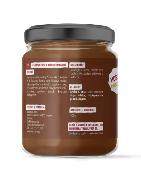Allnature maslac od kikirikija s tamnom čokoladom 500 g