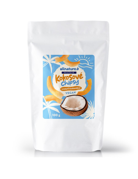 Allnature karamelni kokosovi komadići 100 g