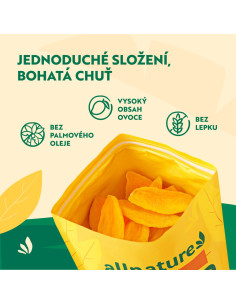 Allnature Sušeni kriški manga 500 g 2