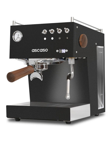 Aparat za espresso kavu Ascaso Steel UNO PID crni s drvenim elementima